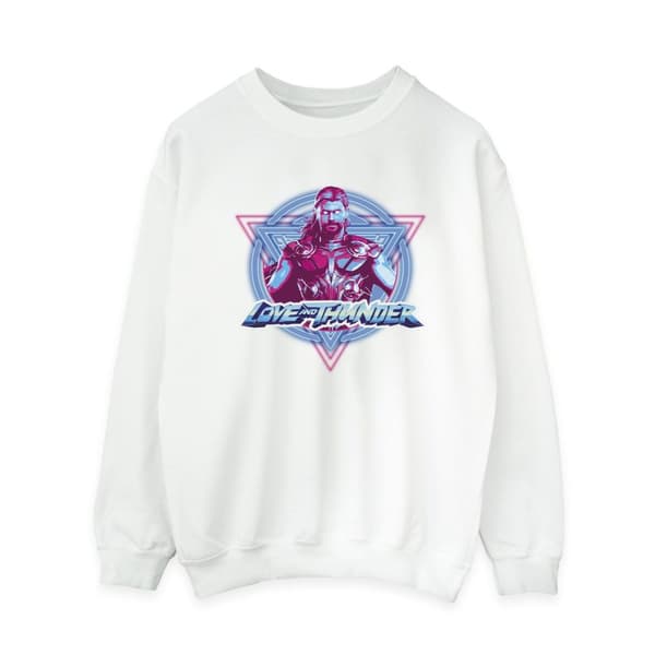 Marvel Dam/Tjej Thor Love And Thunder Neon Badge Sweatshirt