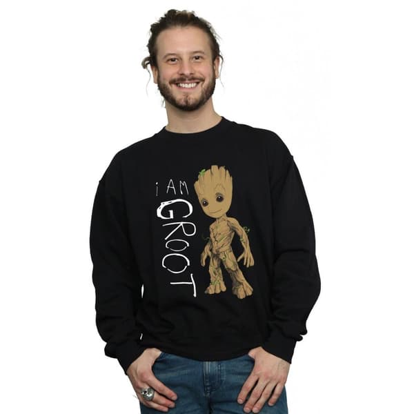 Marvel Guardians Of The Galaxy I Am Groot Scribbles Sweatshirt - herr