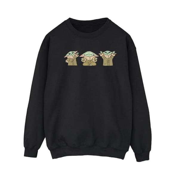 Star Wars Dam/Tjej The Mandalorian Grogu Poses Sweatshirt