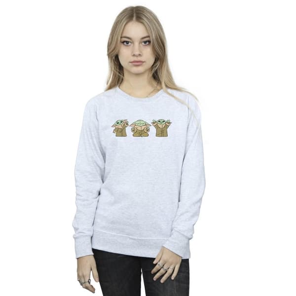 Star Wars Dam/Tjej The Mandalorian Grogu Poses Sweatshirt