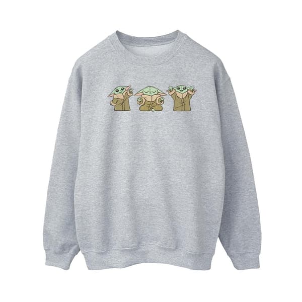 Star Wars Dam/Tjej The Mandalorian Grogu Poses Sweatshirt