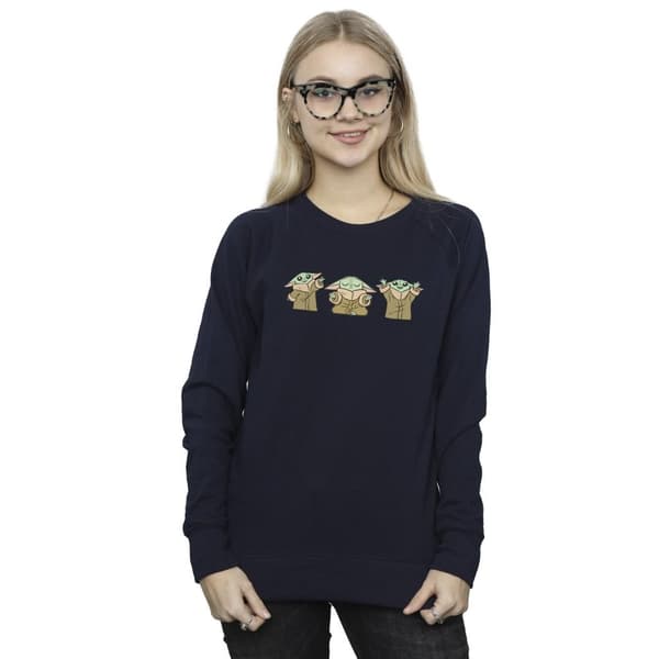 Star Wars Dam/Tjej The Mandalorian Grogu Poses Sweatshirt