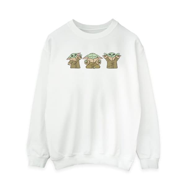 Star Wars Dam/Tjej The Mandalorian Grogu Poses Sweatshirt
