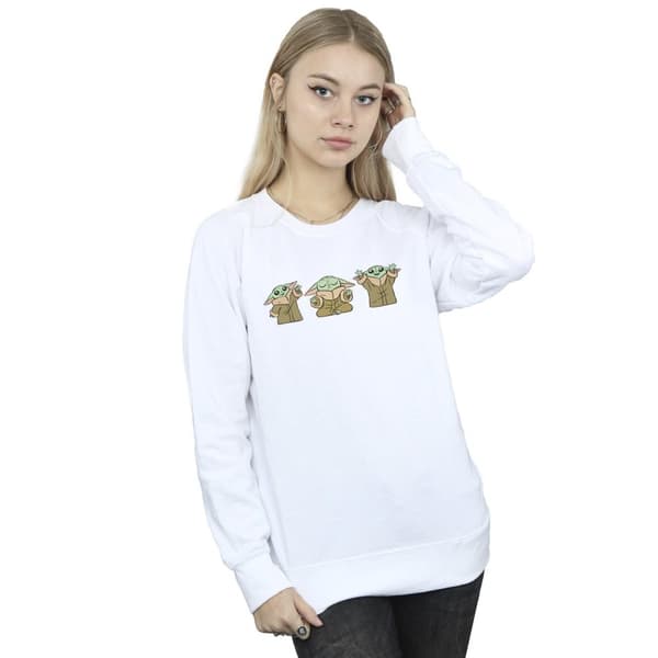 Star Wars Dam/Tjej The Mandalorian Grogu Poses Sweatshirt