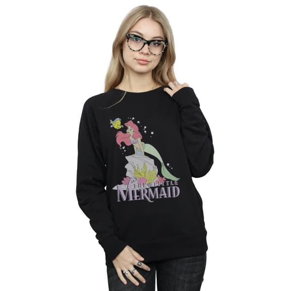 Disney Womens/Ladies The Little Mermaid Faded Nostalgia Sweatshirt