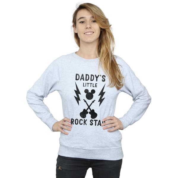 Disney Dam/Tjej Musse Pigg Pappas Rock Star Sweatshirt