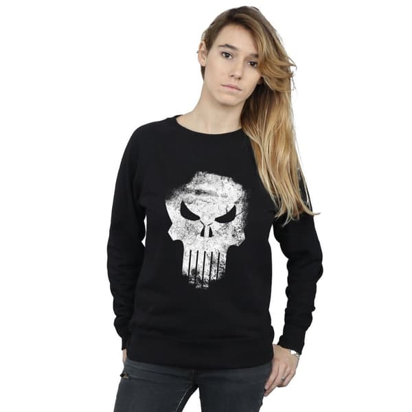 Marvel Dam/Tjej - The Punisher - Sweatshirt med dödskalle i tryck