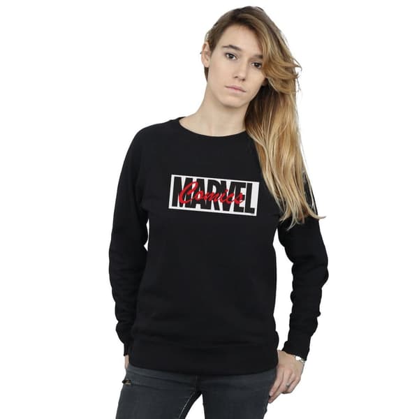 Marvel Womens/Ladies Red Font Logo Sweatshirt