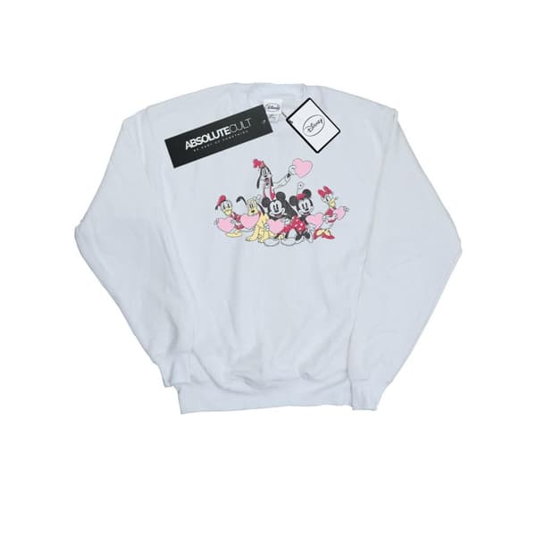 Disney Womens/Ladies Mickey Mouse Love Friends Sweatshirt