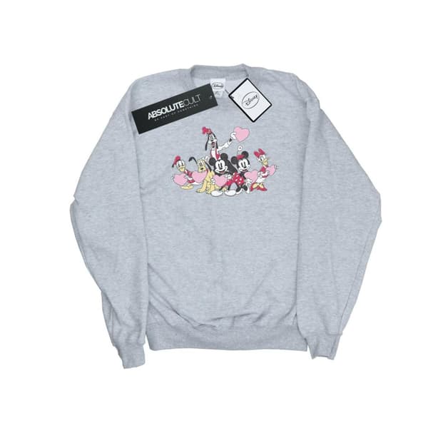 Disney Womens/Ladies Mickey Mouse Love Friends Sweatshirt