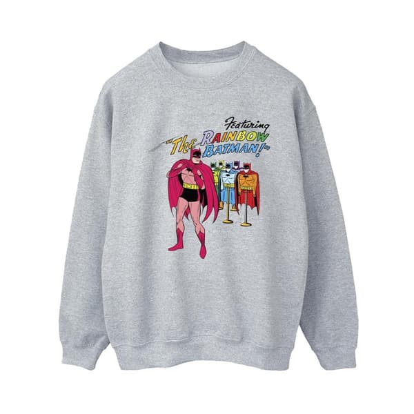 DC Comics Womens/Ladies Batman Comic Cover Rainbow Batman Sweatshirt
