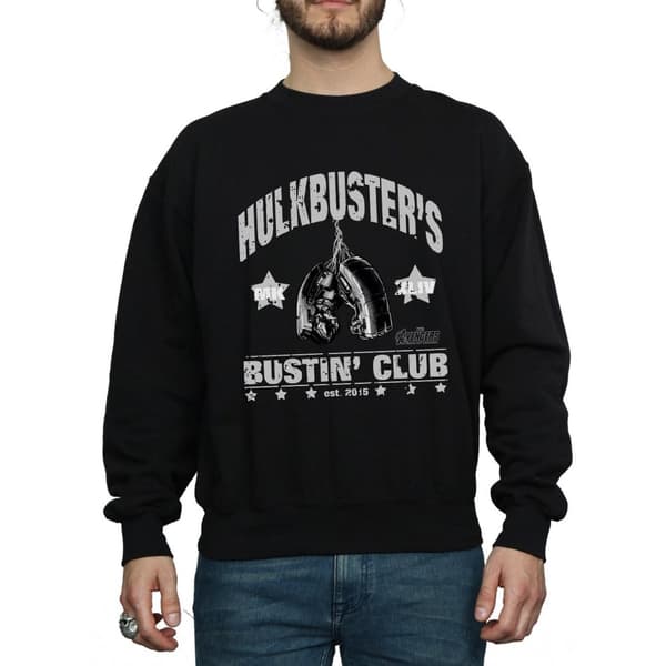 Marvel Mens Iron Man Hulkbuster´s Bustin´ Club Sweatshirt
