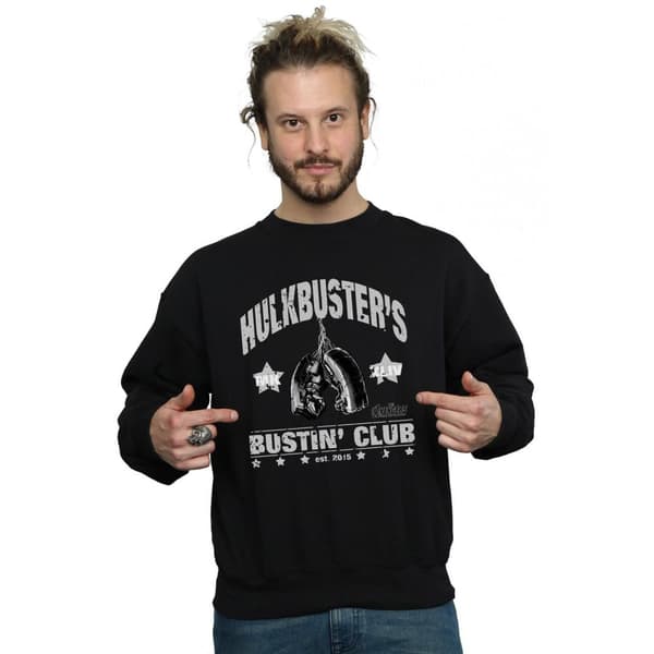 Marvel Mens Iron Man Hulkbuster´s Bustin´ Club Sweatshirt