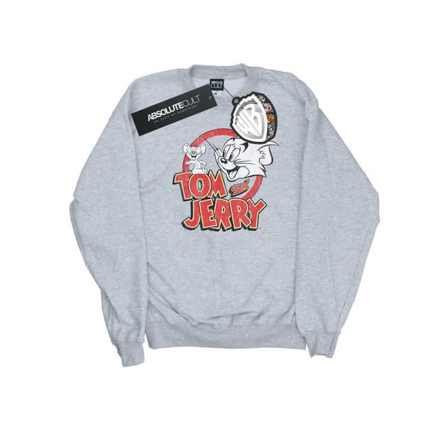 Tom And Jerry Sweatshirt med distressed logotyp för flickor