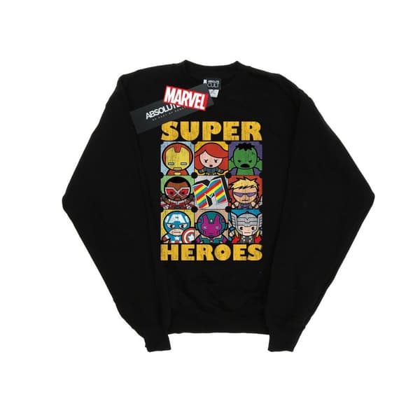 Marvel Mens Kawaii Super Heroes Sweatshirt