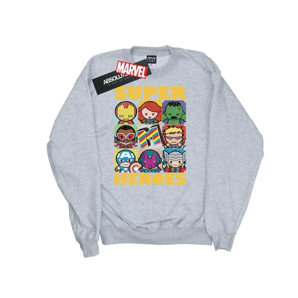 Marvel Mens Kawaii Super Heroes Sweatshirt