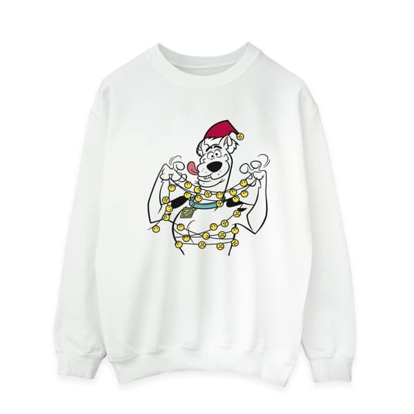 Scooby Doo Mens Christmas Bells Sweatshirt White S
