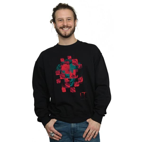 It Chapter 2 Mens Pennywise Face Collage Sweatshirt