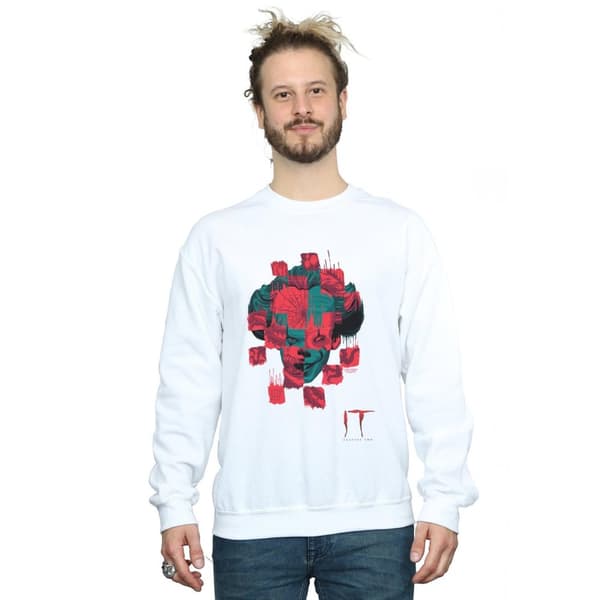 It Chapter 2 Mens Pennywise Face Collage Sweatshirt