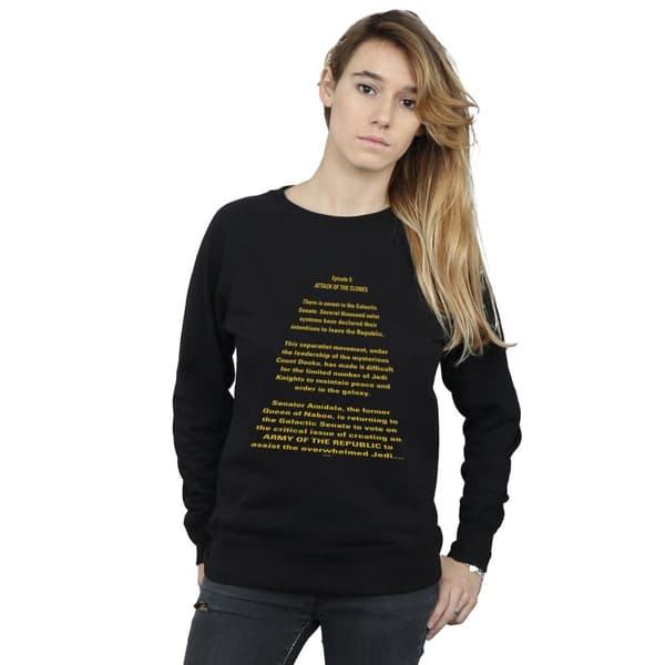 Star Wars Attack Of The Clones - Opening Crawl - Sweatshirt för kvinnor/damer