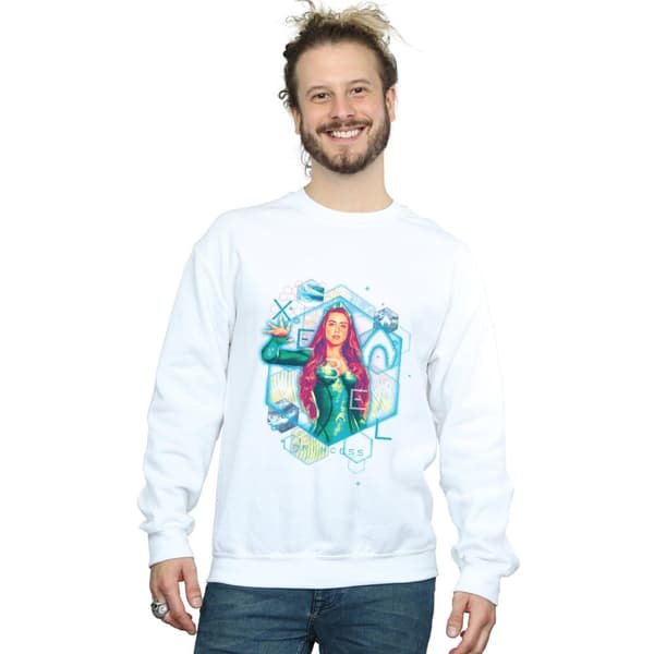DC Comics Mens Aquaman Mera Geometric Sweatshirt