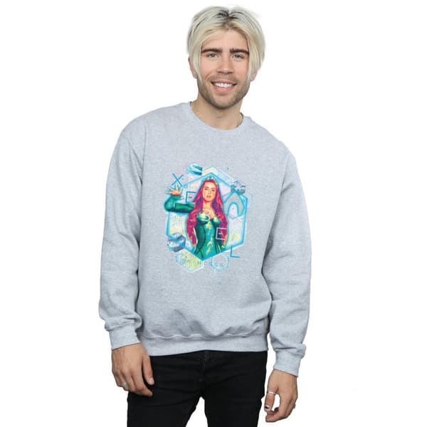 DC Comics Mens Aquaman Mera Geometric Sweatshirt
