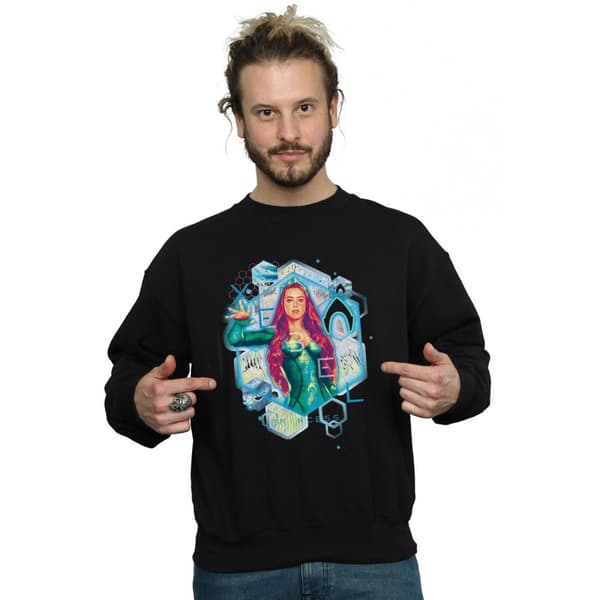 DC Comics Mens Aquaman Mera Geometric Sweatshirt