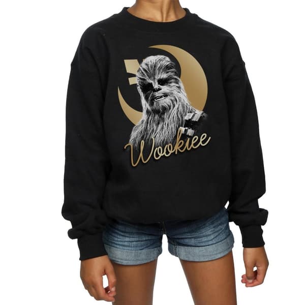 Star Wars Girls The Last Jedi Gold Chewbacca Sweatshirt