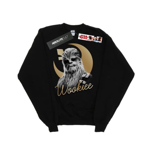 Star Wars Girls The Last Jedi Gold Chewbacca Sweatshirt Black 12-13 Years