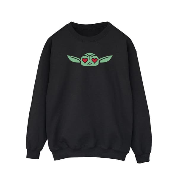 Star Wars Mens The Mandalorian Grogu Heart Eyes Sweatshirt