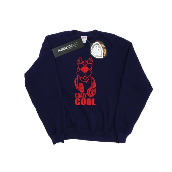 Scooby Doo Mens Crazy Cool Sweatshirt Navy Blue L