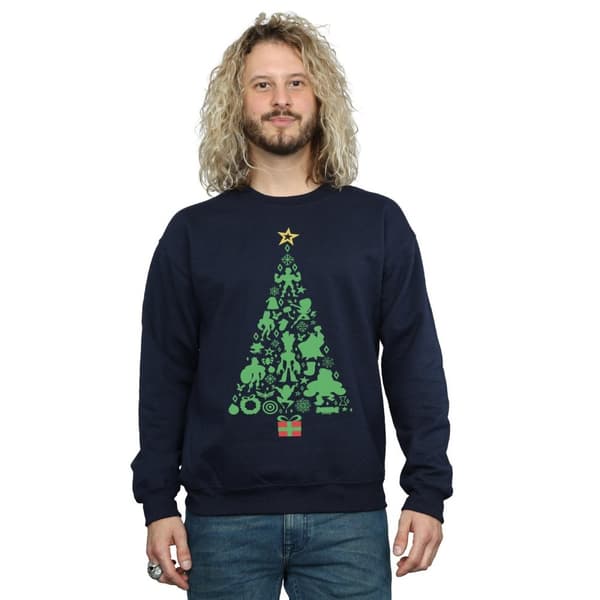 Marvel Mens Avengers Christmas Tree Sweatshirt