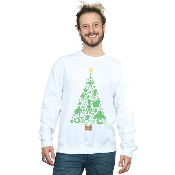 Marvel Mens Avengers Christmas Tree Sweatshirt