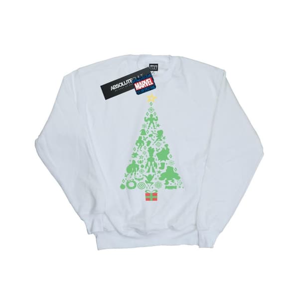 Marvel Mens Avengers Christmas Tree Sweatshirt