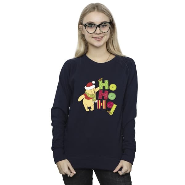 Disney Dam/Tjej Winnie The Pooh Ho Ho Ho Halsduk Sweatshirt