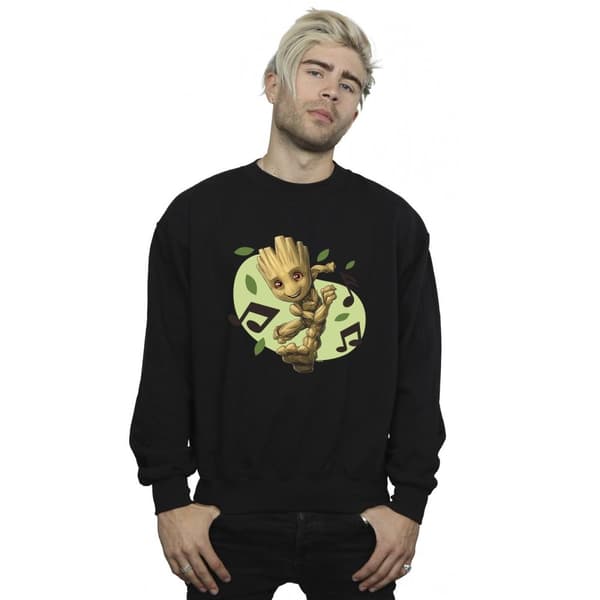 Marvel Guardians Of The Galaxy Groot Musiknoter Sweatshirt för herrar