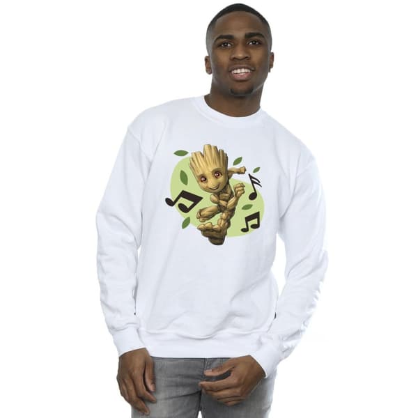 Marvel Guardians Of The Galaxy Groot Musiknoter Sweatshirt för herrar