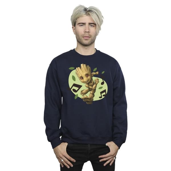 Marvel Guardians Of The Galaxy Groot Musiknoter Sweatshirt för herrar