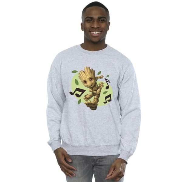 Marvel Guardians Of The Galaxy Groot Musiknoter Sweatshirt för herrar