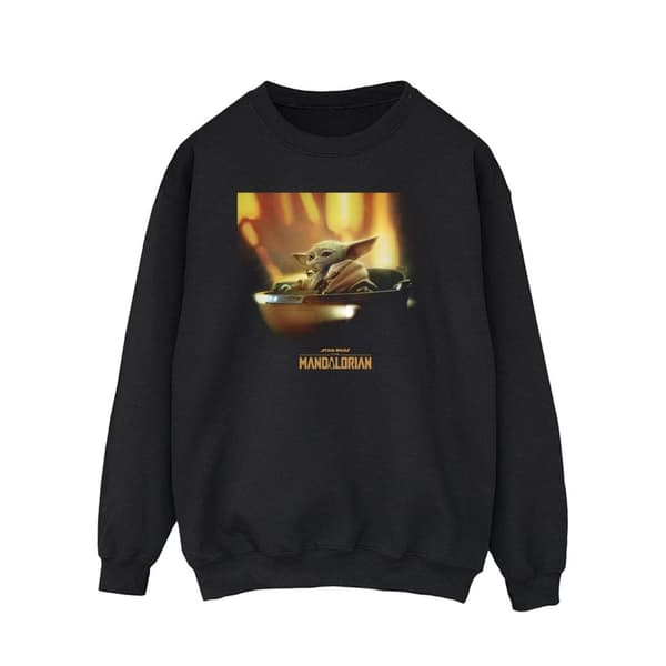 Star Wars Mens The Mandalorian Grogu målad tröja