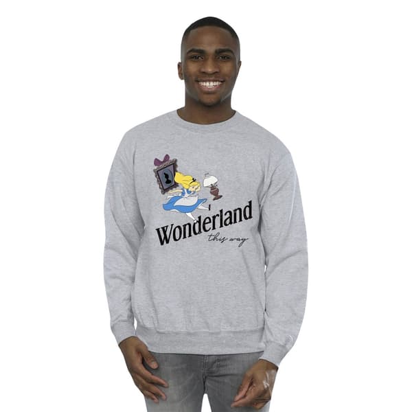 Disney Mens Alice In Wonderland This Way Sweatshirt