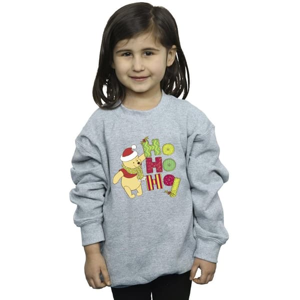 Disney Girls Winnie The Pooh Ho Ho Ho Scarf Sweatshirt