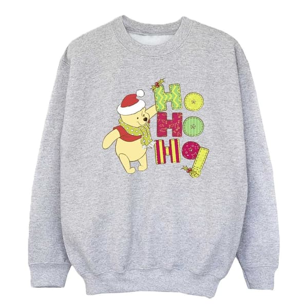 Disney Girls Winnie The Pooh Ho Ho Ho Scarf Sweatshirt