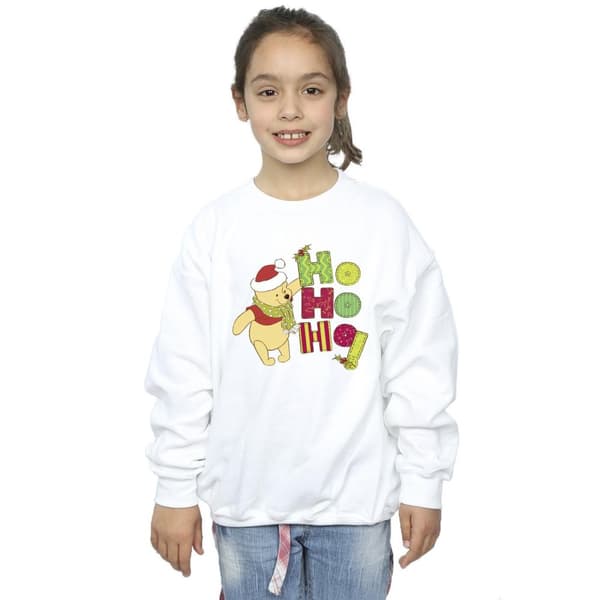 Disney Girls Winnie The Pooh Ho Ho Ho Scarf Sweatshirt