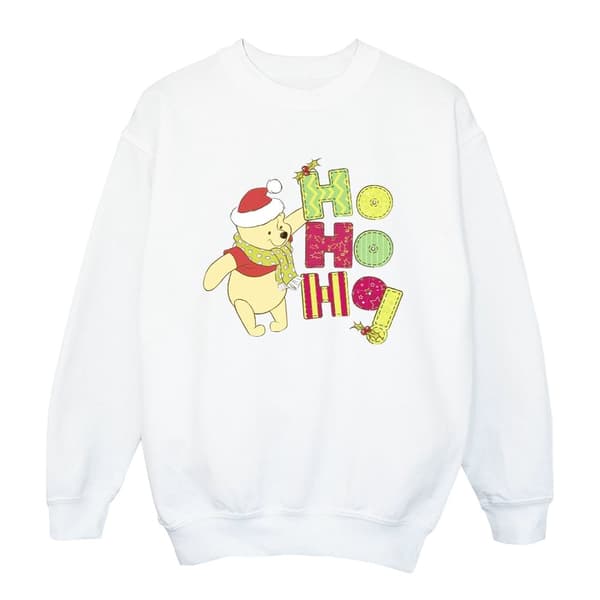 Disney Girls Winnie The Pooh Ho Ho Ho Scarf Sweatshirt