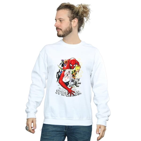 Marvel Mens Spider-Man Villains Cover Sweatshirt