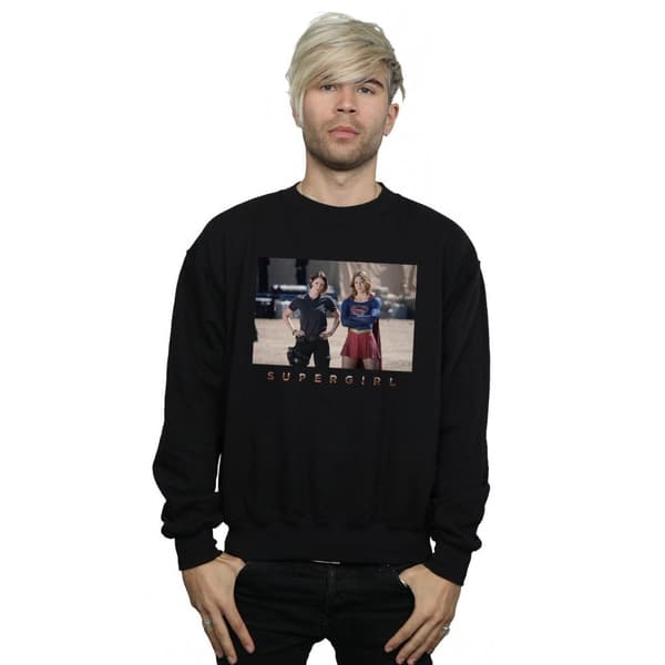 DC Comics Mens Supergirl TV Series Sisters Photograph Sweatshirt
