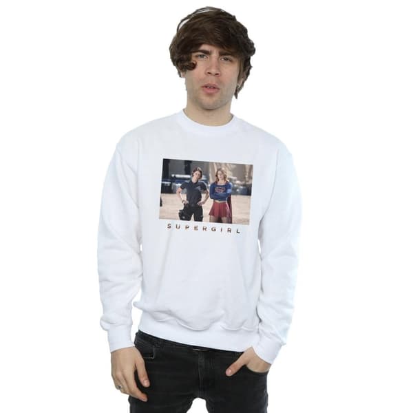 DC Comics Mens Supergirl TV Series Sisters Photograph Sweatshirt