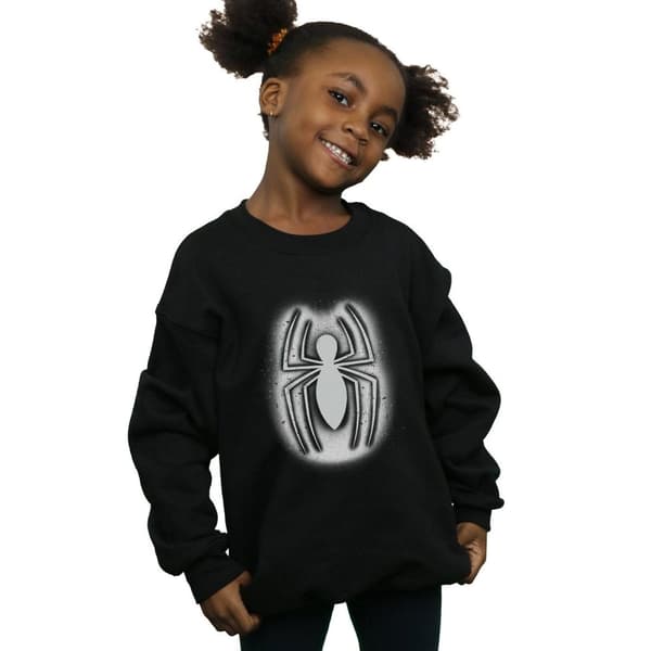 Marvel Girls Spider-Man Graffiti Logo Sweatshirt