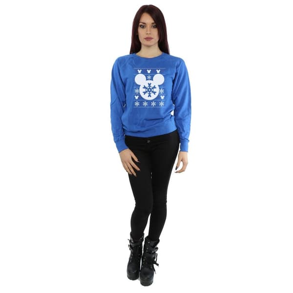 Disney Dam/Tjej Musse Pigg Jul Silhuett Sweatshirt